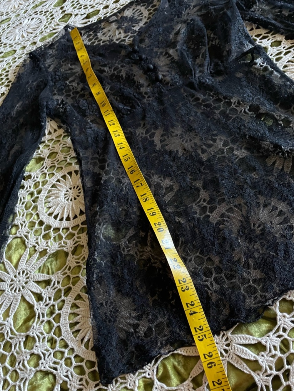 Whimsygoth black lace top - Picture 6 of 8